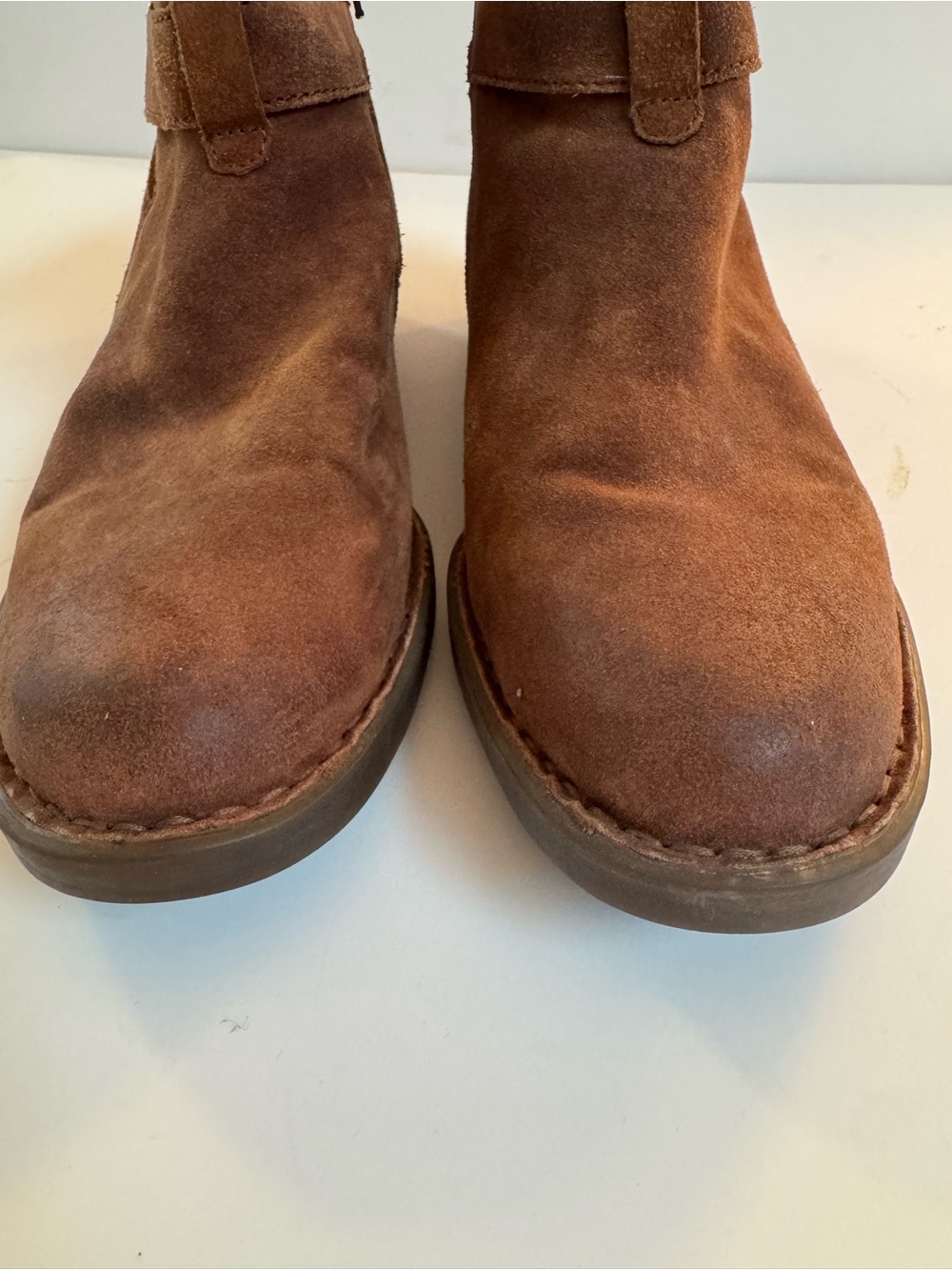 Born Women's Suede Ankle Boots in Brown - Classic Buckle Strap - Picture 13 of 14